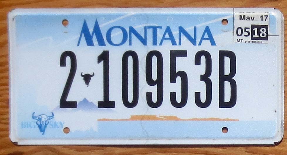 2018 Montana vg | Automobile License Plate Store: Collectible License ...