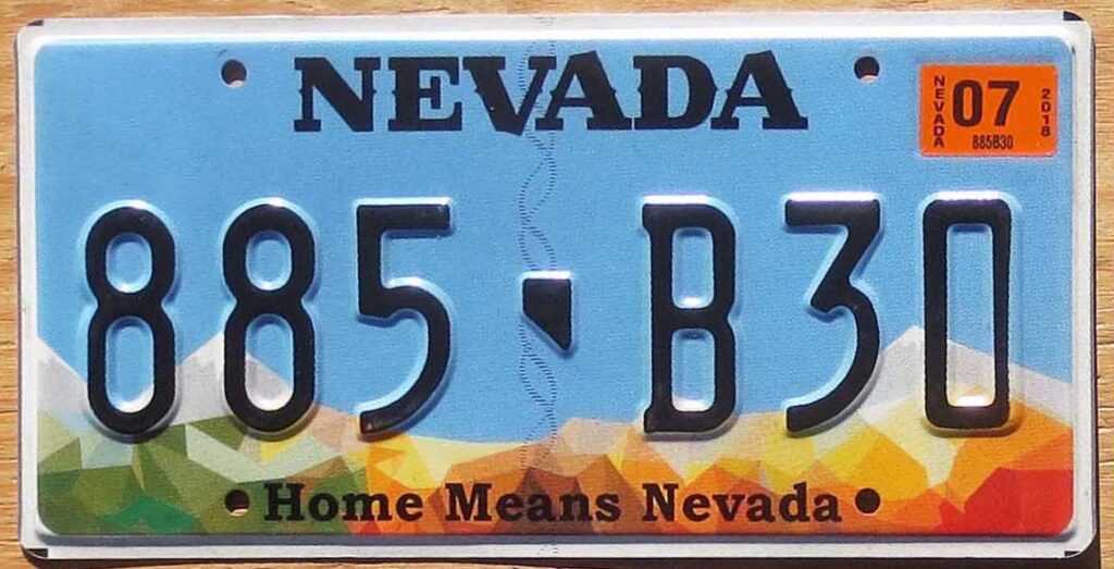 2018 Nevada "Home Means Nevada" vgex Automobile License Plate Store