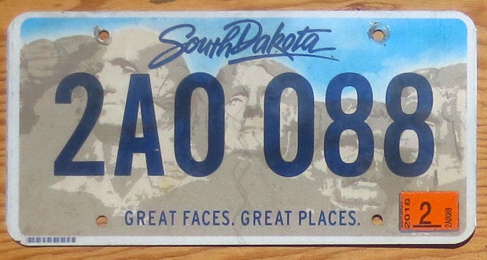 2018 South Dakota vg | Automobile License Plate Store: Collectible ...