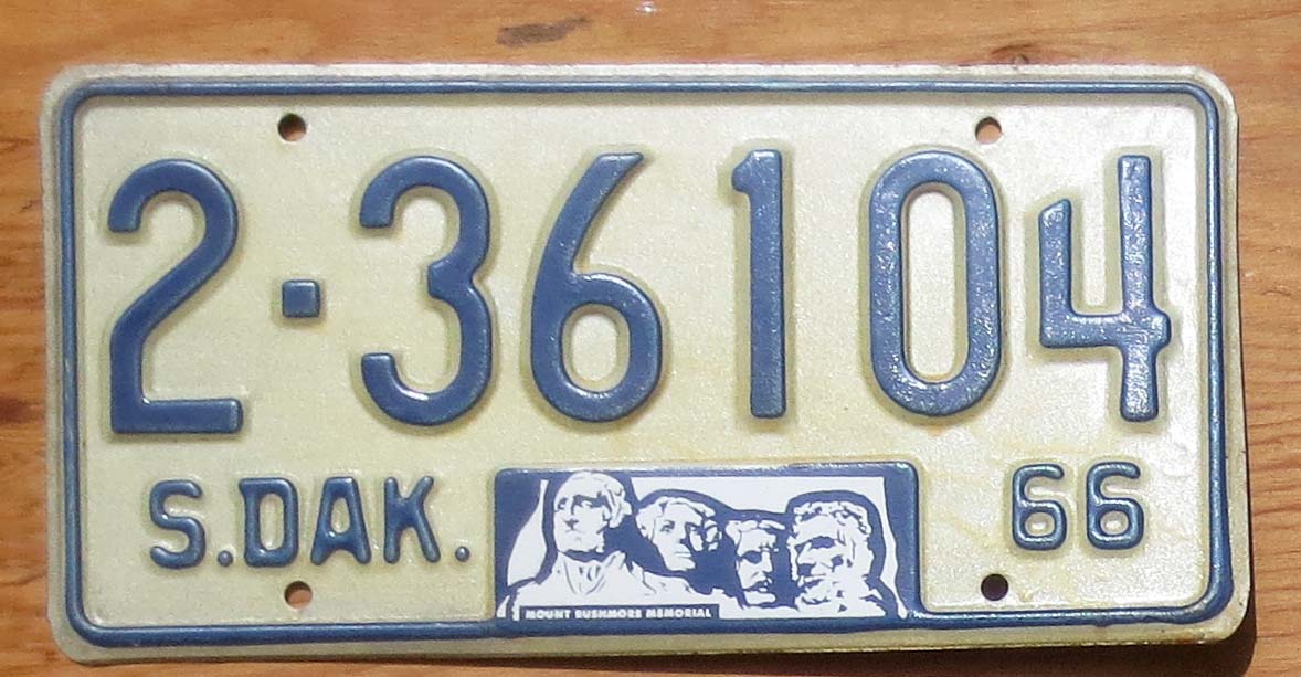 1966 South Dakota Mint Nice Plate Automobile License Plate Store Collectible License Plates For Less