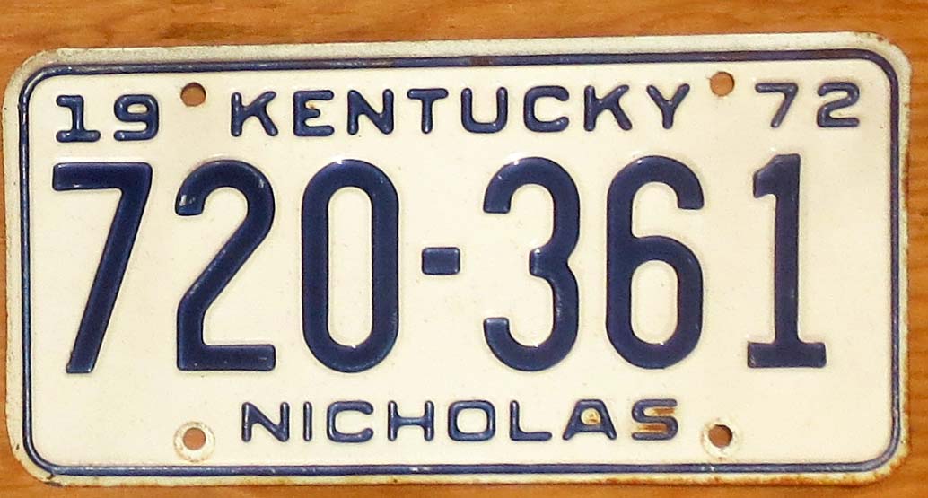 Kentucky | Product categories | Automobile License Plate Store