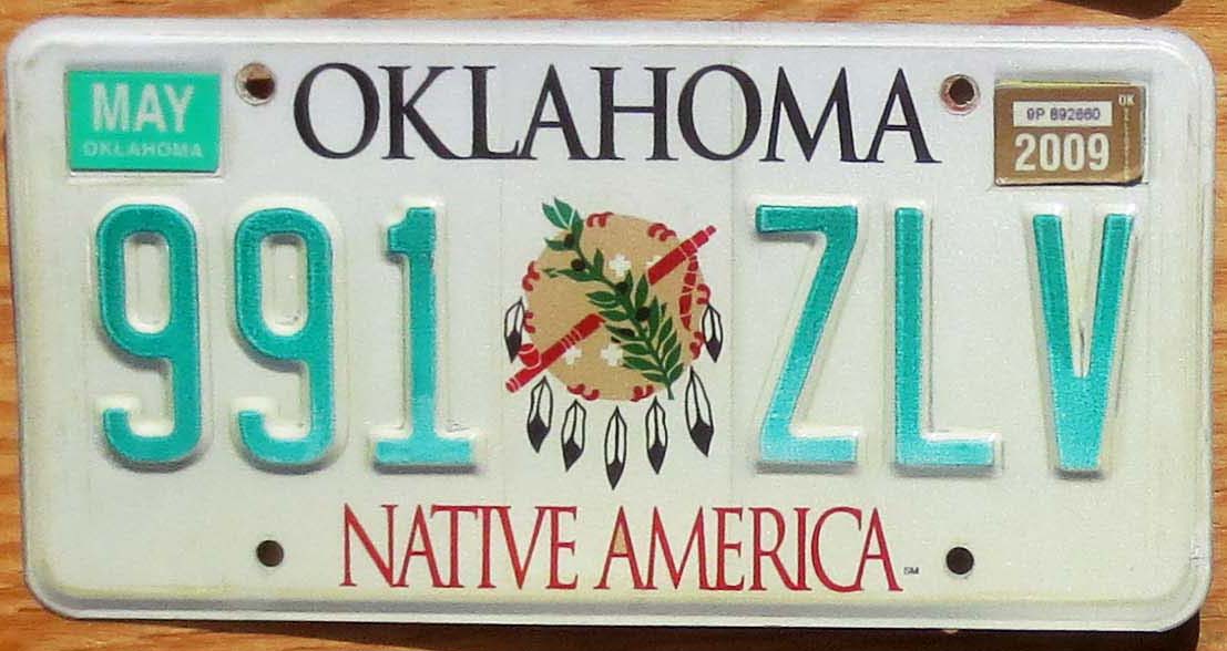 2009 Oklahoma vg+ | Automobile License Plate Store: Collectible License ...