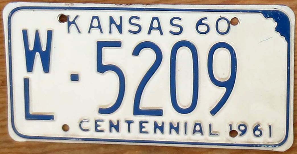 1960 Kansas vg-ex | Automobile License Plate Store: Collectible License