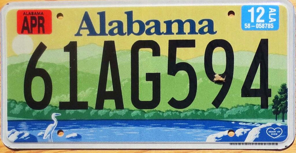 2012 Alabama nearly mint NICE PLATE | Automobile License Plate Store ...