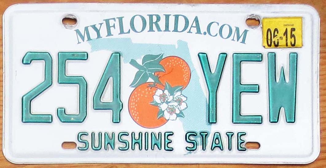 1996 Florida exc+ | Automobile License Plate Store: Collectible License ...