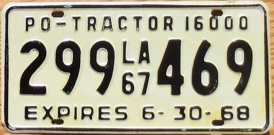 1968 Louisiana truck nearly mint | Automobile License Plate Store