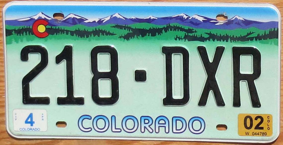 Colorado | Product categories | Automobile License Plate Store ...