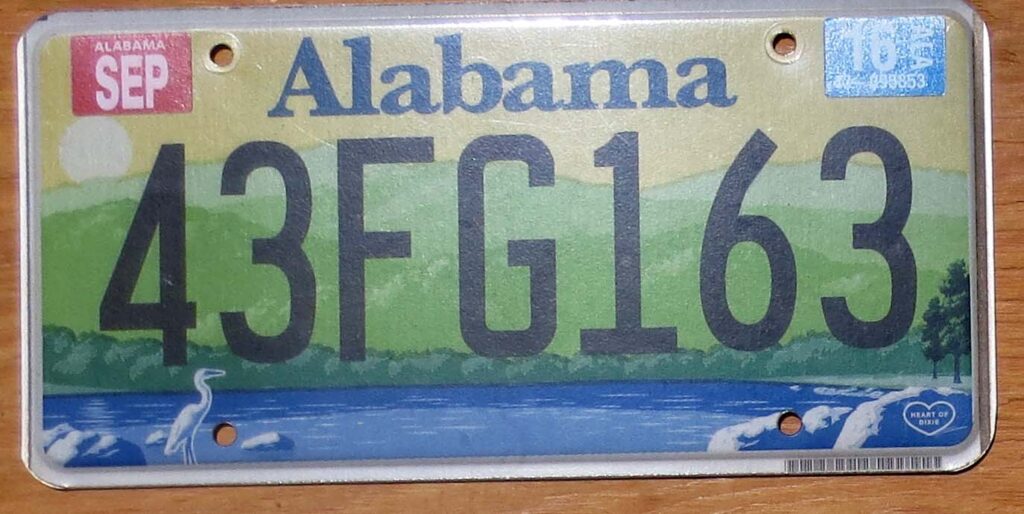 2016 Alabama vg+ - Automobile License Plate Store: Collectible License ...