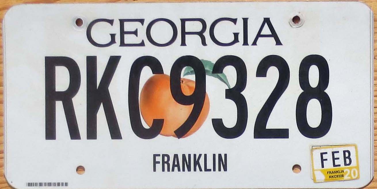 2020 Georgia Plain Base Vg Automobile License Plate Store   Ga20palin 