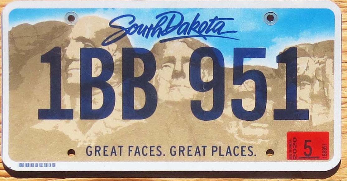 2020 South Dakota vg | Automobile License Plate Store: Collectible ...