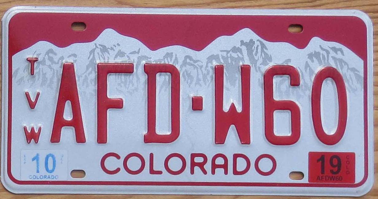 Colorado | Product categories | Automobile License Plate Store ...