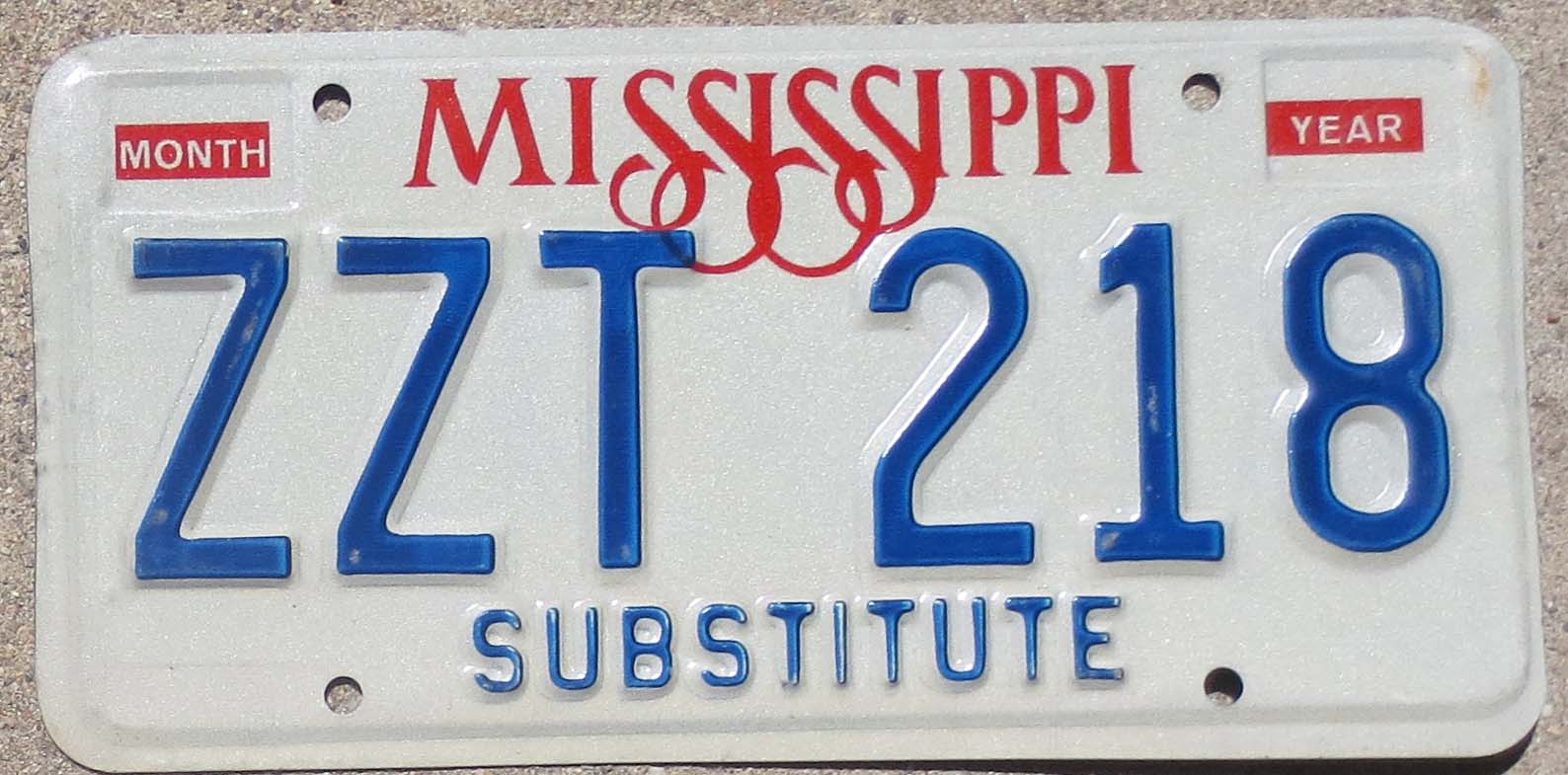 Mississippi Substitute Mint Automobile License Plate Store   Ms Sub 