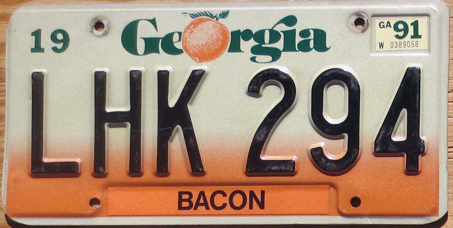 1991 Georgia Gvg Automobile License Plate Store Collectible License   Ga91 