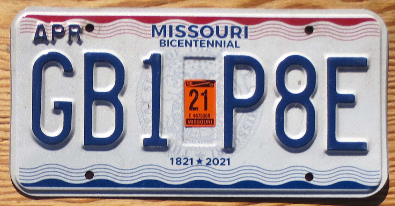 2021 Missouri Vg Ex Automobile License Plate Store Collectible   Mo21 