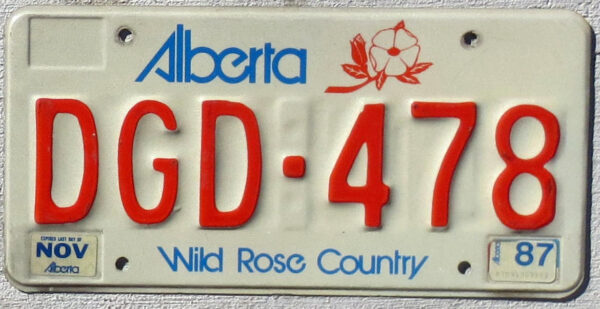 1987 Alberta vg+