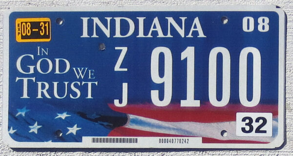 2008 Indiana In God We Trust vg+