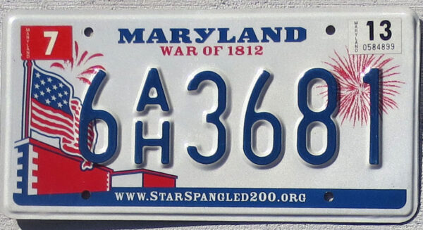 2013 Maryland War of 1812 exc