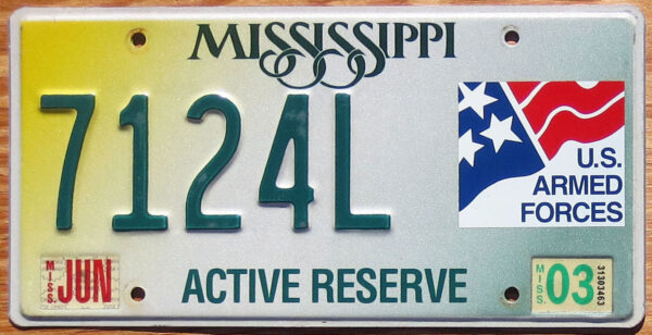 2003 Mississippi active reserve vg