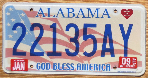 2009 Alabama God Bless America vg