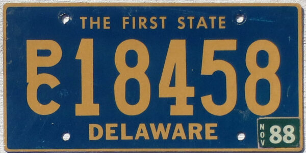 1988 Delaware PC vg-