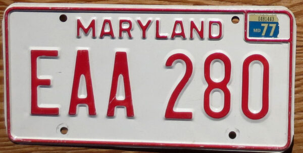 1977 Maryland vg