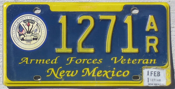 2011 New Mexico Armed Forces Veteran good