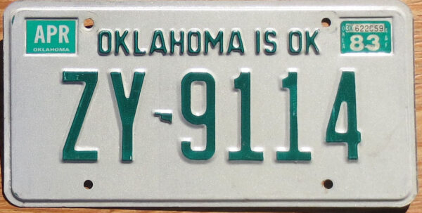 1983 Oklahoma vg-