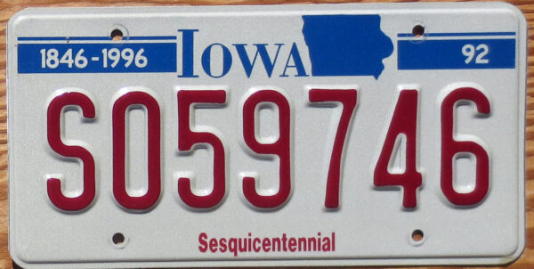 1992 Iowa sesquicentennial vg