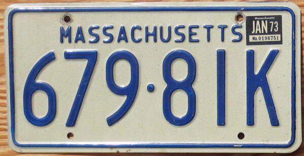 1973 Massachusetts vg