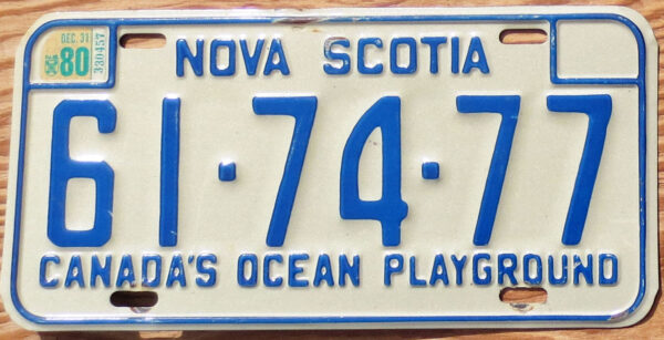 1980 Nova Scotia vg