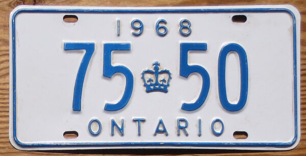 1968 Ontario vg+